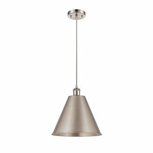 Ballston Cone - 1 Light Mini Pendant In Industrial Style-14.75 Inches Tall and 12 Inches Wide - 1297581