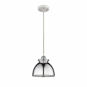 Adirondack - 1 Light Cord Hung Mini Pendant In Industrial Style-10 Inches Tall and 8.13 Inches Wide - 1424906