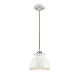 Adirondack - 1 Light Cord Hung Mini Pendant In Industrial Style-10 Inches Tall and 8.13 Inches Wide - 1424857