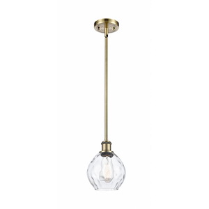 Waverly - 1 Light Stem Hung Mini Pendant In Industrial Style-9 Inches Tall and 6 Inches Wide - 1289481