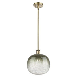 Brookhaven Sphere - 1 Light Ballston Stem Hung Mini Pendant-11.5 Inch Tall and 10.5 Inch Wide - 1387697