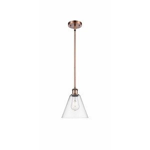 Berkshire Glass - 1 Light Mini Pendant-10 Inch Tall and 8 Inch Wide - 1424784