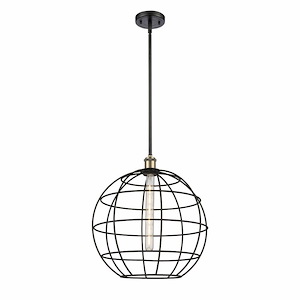 Lake Placid - 1 Light Stem Hung Pendant In Industrial Style-17.75 Inches Tall and 16 Inches Wide - 1316729