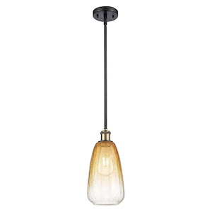 Brookhaven Almond - 1 Light Ballston Stem Hung Mini Pendant-12.5 Inch Tall and 6 Inch Wide - 1387665