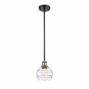 Rochester - 1 Light Stem Hung Mini Pendant In Industrial Style-7.88 Inches Tall and 5.88 Inches Wide - 1330070