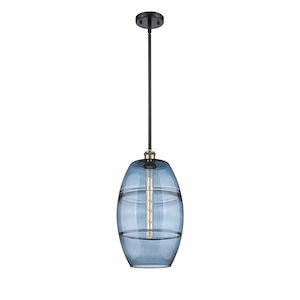 Vaz - 1 Light Stem Hung Mini Pendant In Industrial Style-18.5 Inches Tall and 10 Inches Wide - 1330030