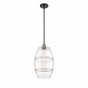 Vaz - 1 Light Stem Hung Mini Pendant In Industrial Style-18.5 Inches Tall and 10 Inches Wide - 1330030
