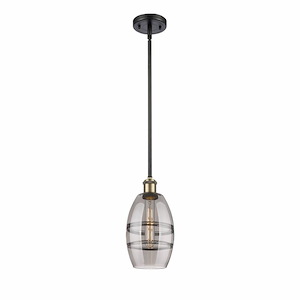 Vaz - 1 Light Stem Hung Mini Pendant In Industrial Style-8.13 Inches Tall and 5.88 Inches Wide - 1330022