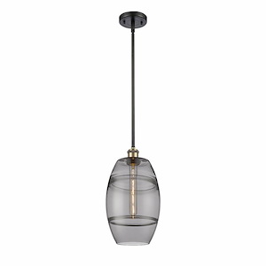Vaz - 1 Light Stem Hung Mini Pendant In Industrial Style-9.88 Inches Tall and 8 Inches Wide - 1330039