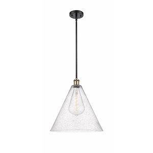 Berkshire Glass - 1 Light Pendant-17 Inch Tall and 16 Inch Wide - 1424916