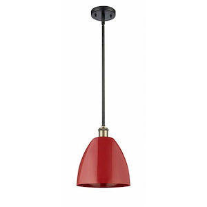 Plymouth Dome - 1 Light Stem Hung Pendant In Industrial Style-10.88 Inches Tall and 9 Inches Wide - 1289615