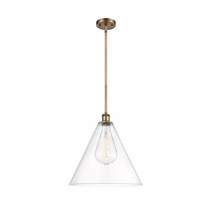 Berkshire Glass - 1 Light Pendant-17 Inch Tall and 16 Inch Wide - 1424821
