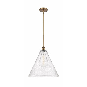 Berkshire Glass - 1 Light Pendant-17 Inch Tall and 16 Inch Wide - 1424856