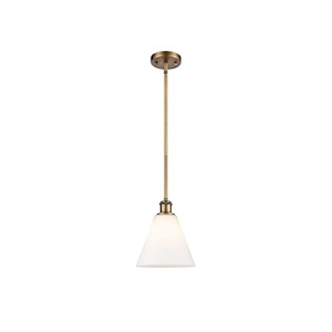 Berkshire Glass - 100W 1 LED Mini Pendant-10 Inch Tall and 8 Inch Wide - 1425000