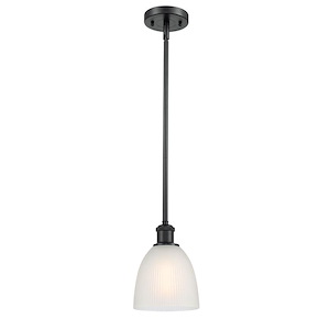 Castile - 100W 1 LED Mini Pendant-9 Inch Tall and 6 Inch Wide - 1424888