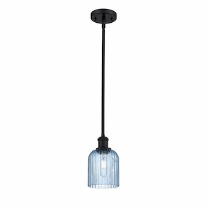 Bridal Veil - 1 Light Stem Hung Mini Pendant-9 Inch Tall and 5 Inch Wide - 1364615