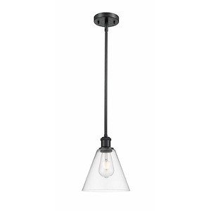 Berkshire Glass - 1 Light Mini Pendant-10 Inch Tall and 8 Inch Wide - 1424884