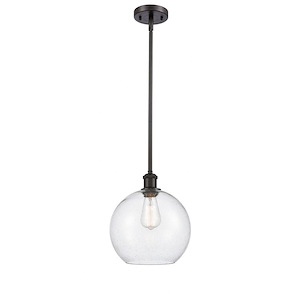 Athens - 1 Light Stem Hung Mini Pendant In Industrial Style-13 Inches Tall and 10 Inches Wide - 1289519