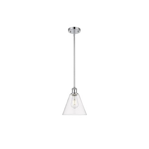 Berkshire Glass - 1 Light Mini Pendant-10 Inch Tall and 8 Inch Wide - 1425127