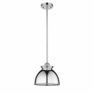 Adirondack - 1 Light Stem Hung Mini Pendant In Art Deco Style-10 Inches Tall and 8.13 Inches Wide - 1425128