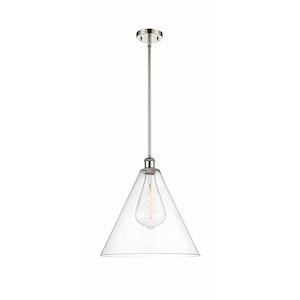 Berkshire Glass - 1 Light Pendant-17 Inch Tall and 16 Inch Wide - 1424982