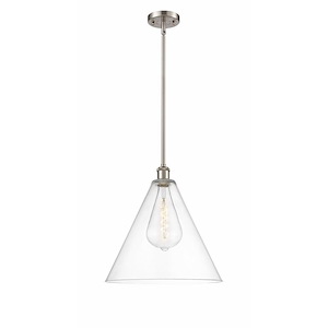 Berkshire Glass - 1 Light Pendant-17 Inch Tall and 16 Inch Wide - 1425024