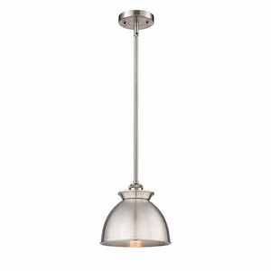 Adirondack - 1 Light Stem Hung Mini Pendant In Art Deco Style-10 Inches Tall and 8.13 Inches Wide - 1425117