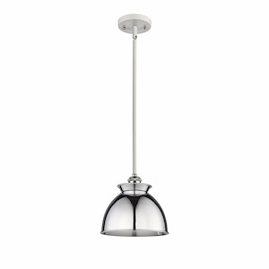 Adirondack - 1 Light Stem Hung Mini Pendant In Art Deco Style-10 Inches Tall and 8.13 Inches Wide - 1425032