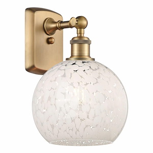 White Mouchette - 1 Light Wall Sconce In Modern Style-11 Inches Tall and 8 Inches Wide - 1330031