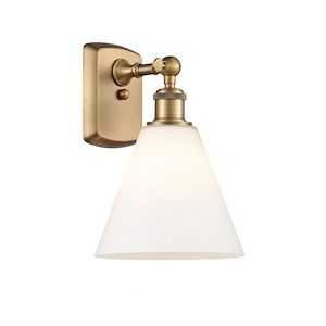 Berkshire Glass - 1 Light Wall Sconce-11 Inch Tall and 8 Inch Wide - 1425095