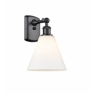 Berkshire Glass - 1 Light Wall Sconce-11 Inch Tall and 8 Inch Wide - 1425176