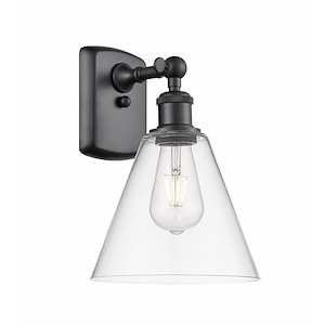 Berkshire Glass - 1 Light Wall Sconce-11 Inch Tall and 8 Inch Wide - 1425164