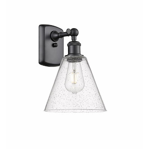 Berkshire Glass - 1 Light Wall Sconce-11 Inch Tall and 8 Inch Wide - 1425075