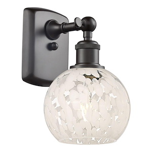 White Mouchette - 1 Light Wall Sconce In Modern Style-9 Inches Tall and 6 Inches Wide - 1330075