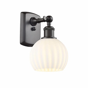 White Venetian - 1 Light Wall Sconce In Modern Style-9 Inches Tall and 6 Inches Wide - 1330023
