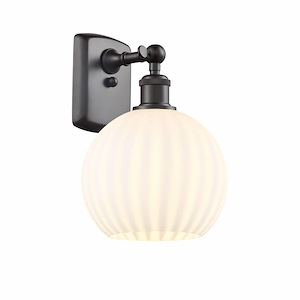 White Venetian - 1 Light Wall Sconce In Modern Style-11 Inches Tall and 8 Inches Wide - 1330014