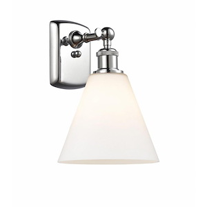 Berkshire Glass - 1 Light Wall Sconce-11 Inch Tall and 8 Inch Wide - 1425156