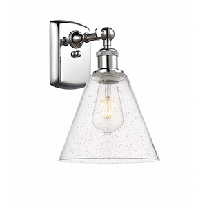 Berkshire Glass - 1 Light Wall Sconce-11 Inch Tall and 8 Inch Wide - 1425137