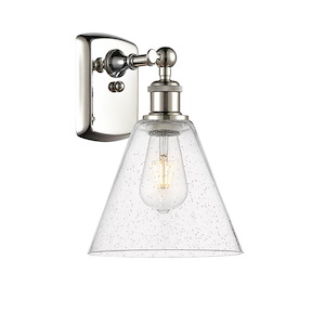 Berkshire Glass - 1 Light Wall Sconce-11 Inch Tall and 8 Inch Wide - 1425185