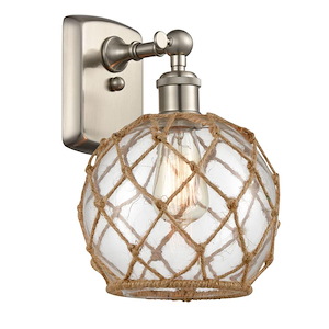 Farmhouse Rope - 100W 1 LED Wall Sconce-11 Inch Tall and 8 Inch Wide - 1428386