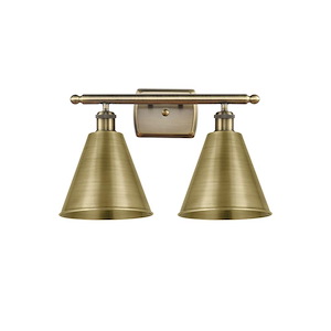 Berkshire Metal - 2 Light Bath Vanity-11 Inch Tall and 18 Inch Wide - 1051451