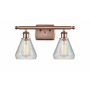 Conesus - 2 Light Bath Vanity In Industrial Style-12 Inches Tall and 16 Inches Wide - 1289592