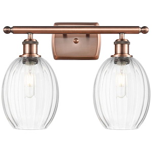 Preston - 2 Light Bulb Shade Bath Vanity-11.75 Inch Tall and 16.25 Inch Wide - 1387680