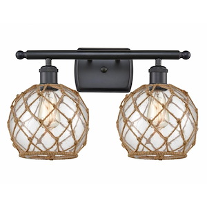 Farmhouse Rope - 2 Light Bath Vanity In Industrial Style-13 Inches Tall and 16 Inches Wide - 1289559