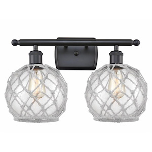 Farmhouse Rope - 2 Light Bath Vanity In Industrial Style-13 Inches Tall and 16 Inches Wide - 1289559