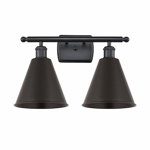 Ballston Cone - 2 Light Bath Vanity In Industrial Style-11.25 Inches Tall and 18 Inches Wide - 1425352