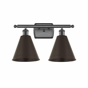 Ballston Cone - 2 Light Bath Vanity In Industrial Style-11.25 Inches Tall and 18 Inches Wide - 1425383