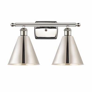Ballston Cone - 2 Light Bath Vanity In Industrial Style-11.25 Inches Tall and 18 Inches Wide - 1425418