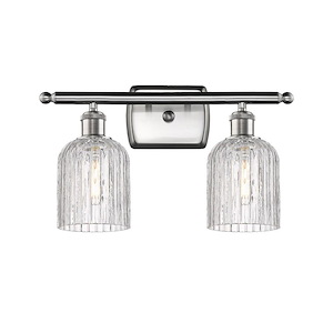 Bridal Veil - 2 Light Bath Vanity In Art Deco Style-10 Inches Tall and 15 Inches Wide - 1330126