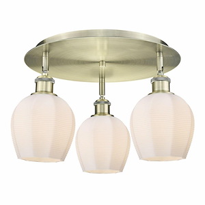 Norfolk - 3 Light Flush Mount In Industrial Style-9.38 Inches Tall and 17.5 Inches Wide - 1330065